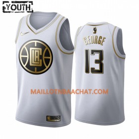 Maillot NBA Los Angeles Clippers Paul George 13 Nike 2019-20 Blanc Golden Edition Swingman - Enfant